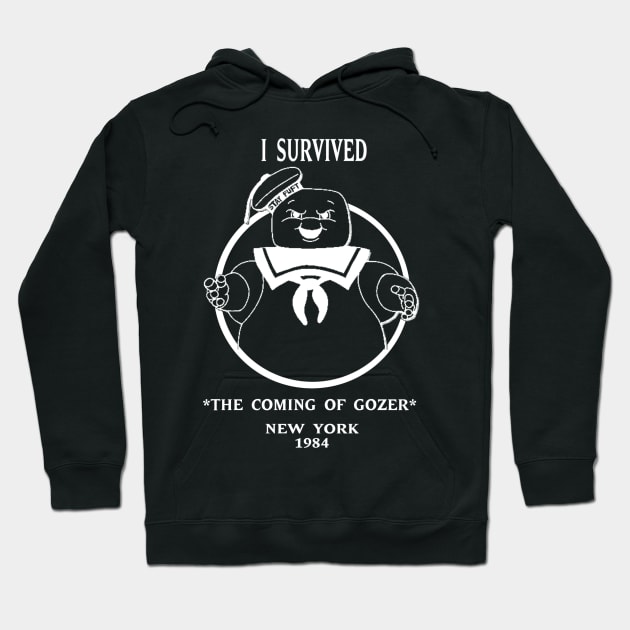 I survived the coming of gozer Hoodie by Retrostuff